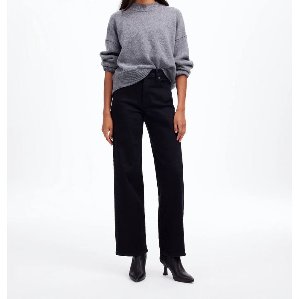 Madewell Perfect Vintage Wide-Leg Jean, 30 Black